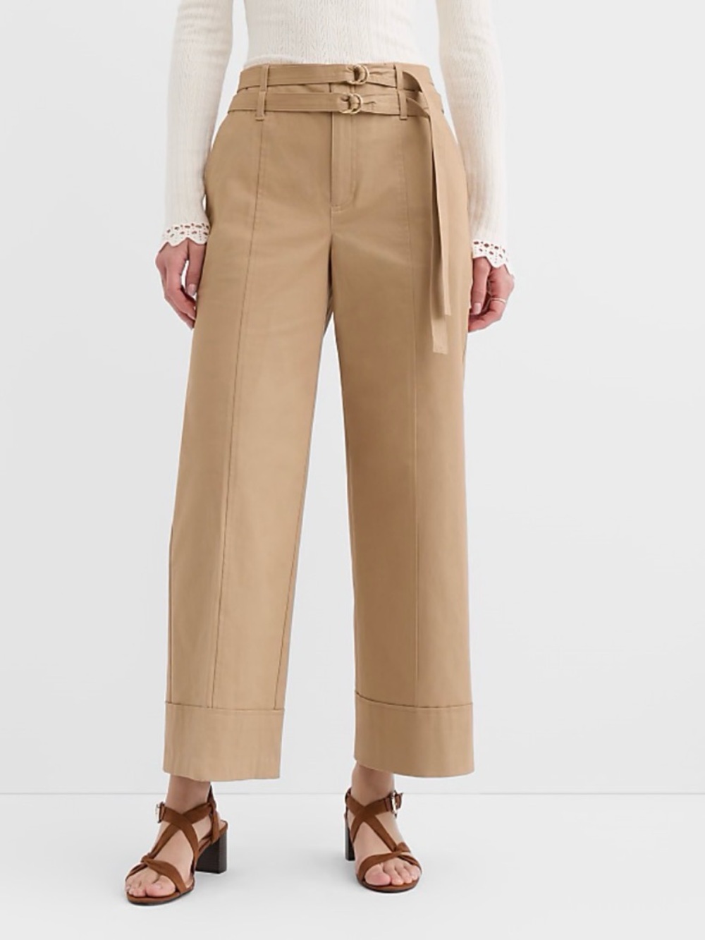 LOFT Petite Double Belted Wide Leg Pants Sz 00P
NWT